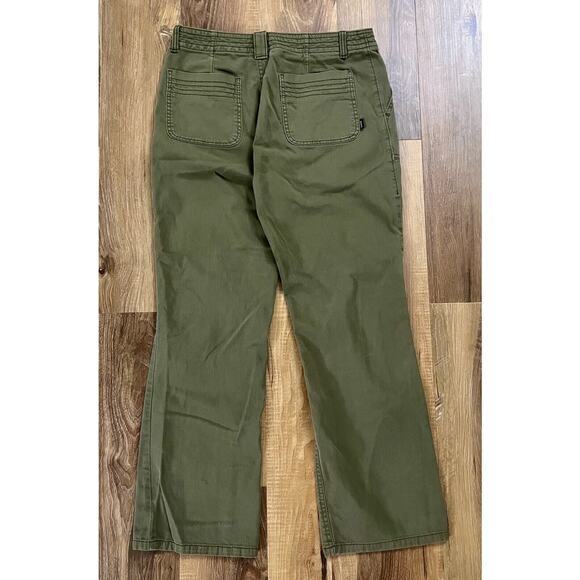 PrAna Pants Women’s 6 Olive Green Flat Front Straight Casual Pockets Outdoor EUC - Picture 2 of 11